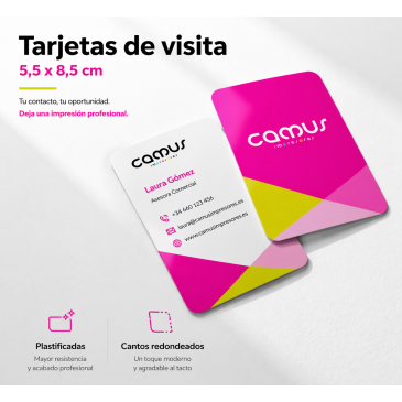 Tarjetas de visita 5,5 x 8,5 cm