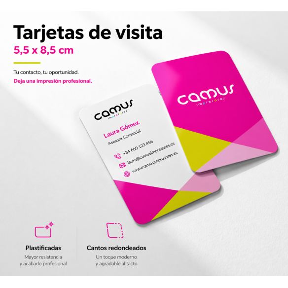 Tarjetas de visita 5,5 x 8,5 cm