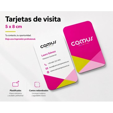Tarjetas de visita 5 x 8 cm
