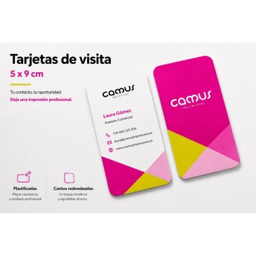 Tarjetas de visita 5 x 9 cm
