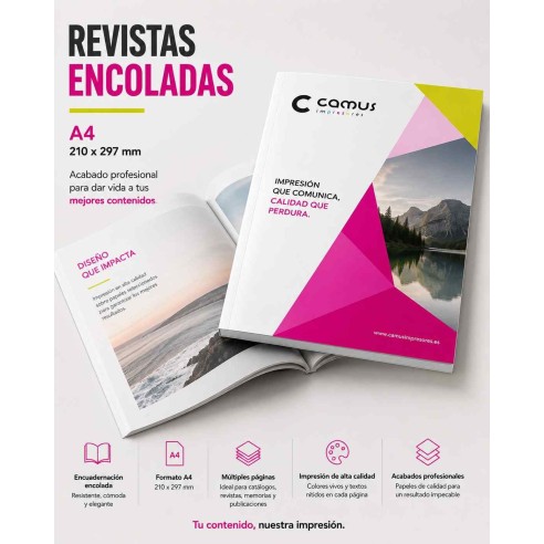 Revista encolada A4