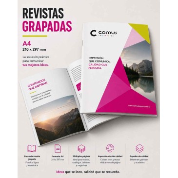 Revista grapada A4