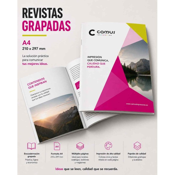 Revista grapada A4