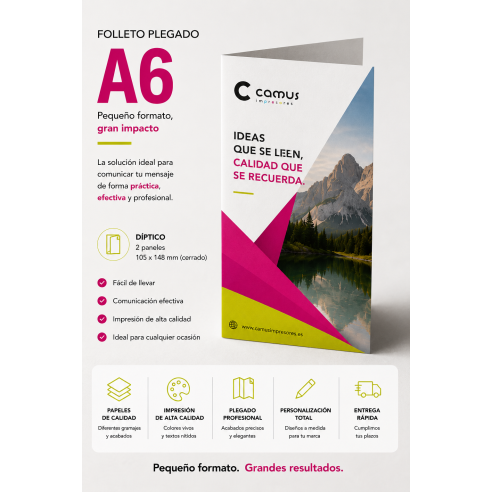 Folletos plegados A6