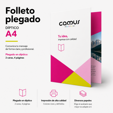 Folletos plegados A4